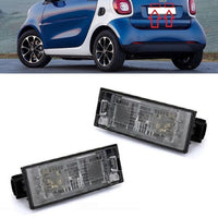 FOR SMART FORTWO 2014- REAR NUMBER PLATE LIGHT LAMPS PAIR
