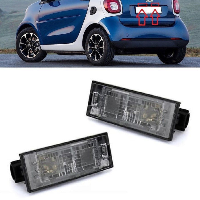 FOR SMART FORTWO 2014- REAR NUMBER PLATE LIGHT LAMPS PAIR