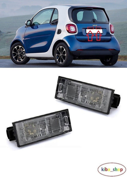 FOR SMART FORTWO 2014- REAR NUMBER PLATE LIGHT LAMPS PAIR