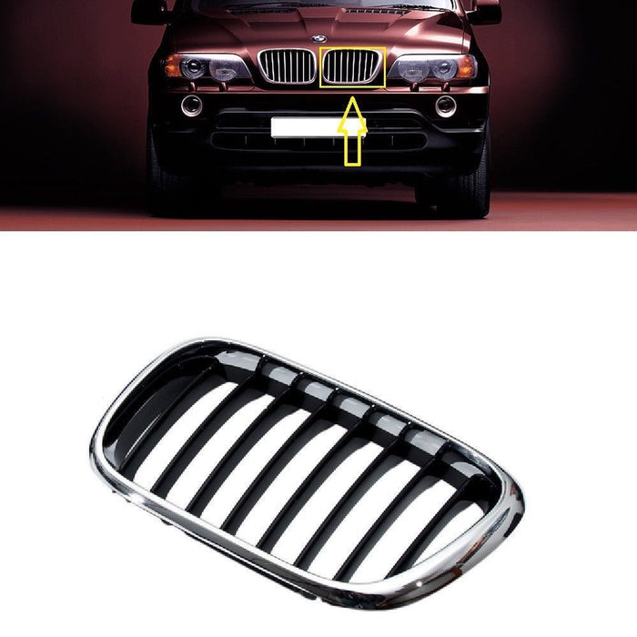 FOR BMW X5 E53 00-03 FRONT BUMPER UPPER RADIATOR GRILL LH PASSENGER