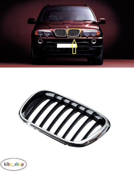 FOR BMW X5 E53 00-03 FRONT BUMPER UPPER RADIATOR GRILL LH PASSENGER