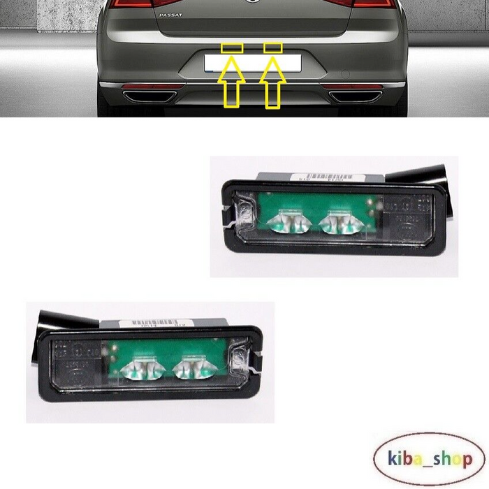 FOR VW PASSAT B8 14-18 REAR LED NUMBER PLATE LIGHT LAMP L+R