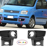 FOR FIAT PANDA 03-12 PAIR OF FRONT BUMPER RH+LH SIDE GRILL WITH FOG HOLE