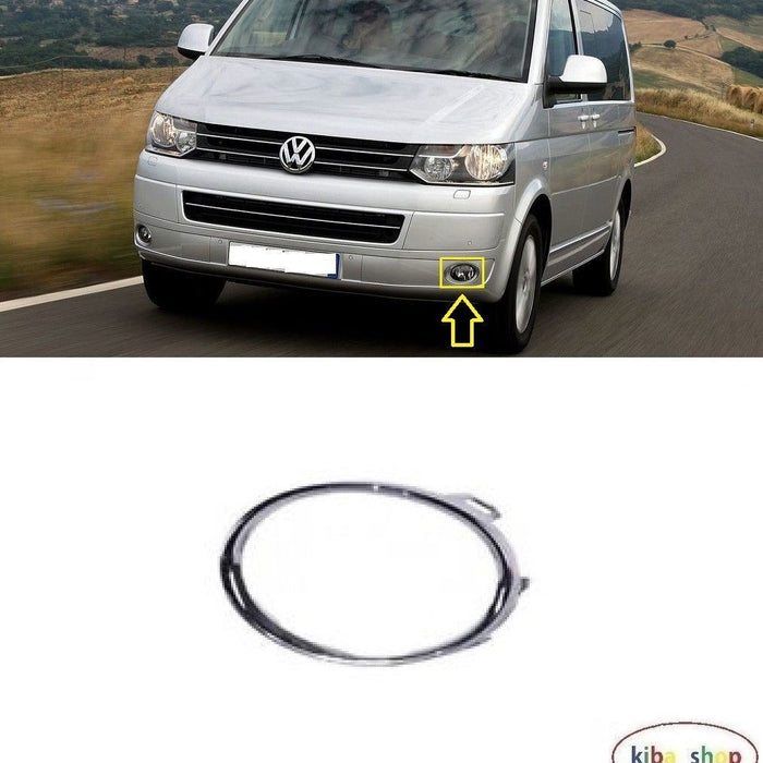 FOR VW MULTIVAN T5 09-15 FOG LIGHT LAMP CHROMED RING LH PASSENGER