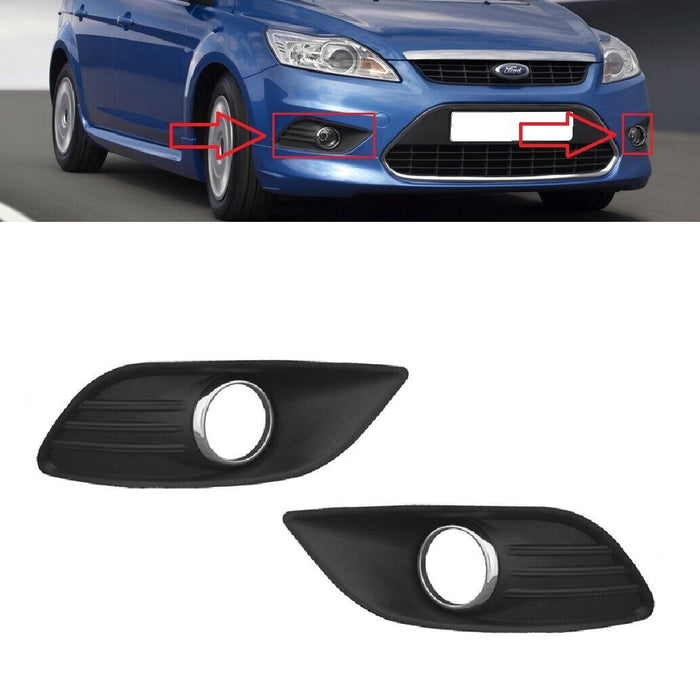 FOR FORD FOCUS MK2 2008 - 2011 NEW FRONT BUMPER FOG LAMP GRILLS PAIR L + R