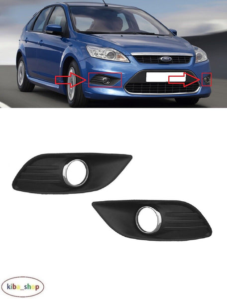 FOR FORD FOCUS MK2 2008 - 2011 NEW FRONT BUMPER FOG LAMP GRILLS PAIR L + R