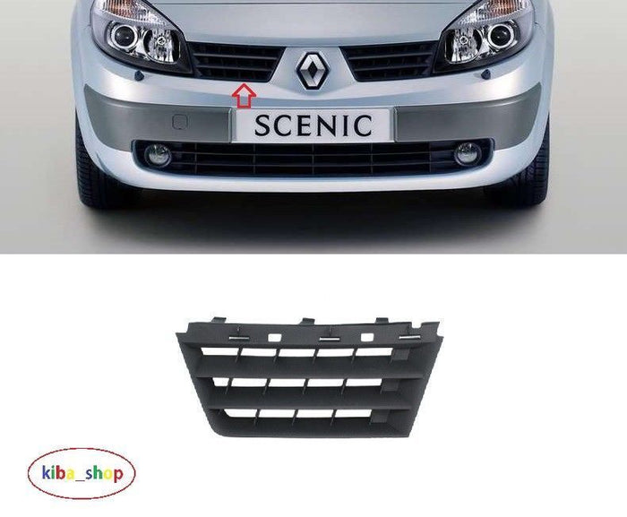 FOR RENAULT SCENIC II mk2 03-06 FRONT BUMPER CENTER RADIATOR GRILL BLACK RH