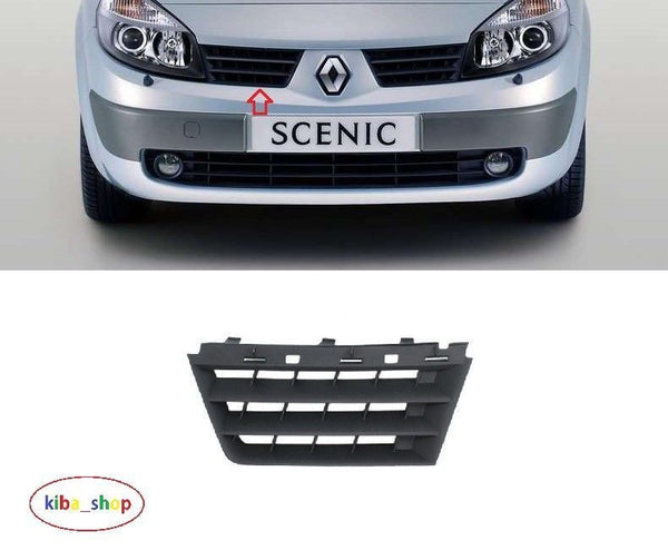 FOR RENAULT SCENIC II mk2 03-06 FRONT BUMPER CENTER RADIATOR GRILL BLACK RH