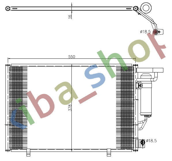 A/C CONDENSER FITS FOR D B-MAX FIESTA VI KA+ III TOURNEO COURIER B460 TRANSIT