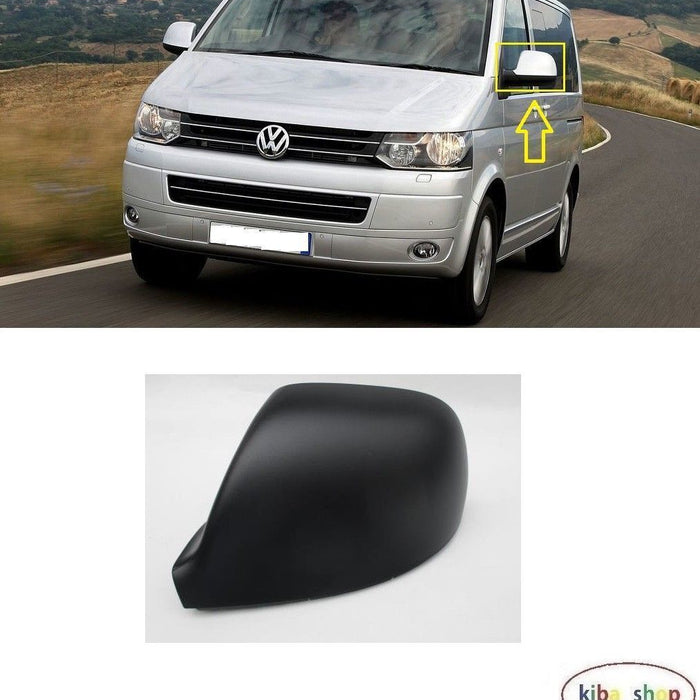 FOR VW MULTIVAN T5 09-15 WING MIRROR COVER CAP BLACK LH PASSENGER