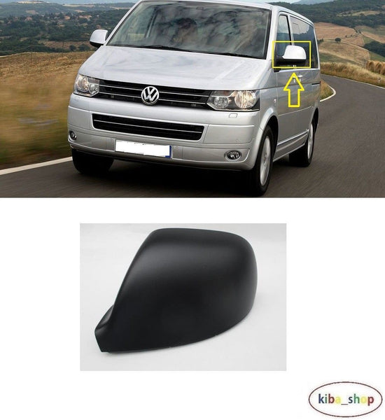 FOR VW MULTIVAN T5 09-15 WING MIRROR COVER CAP BLACK LH PASSENGER