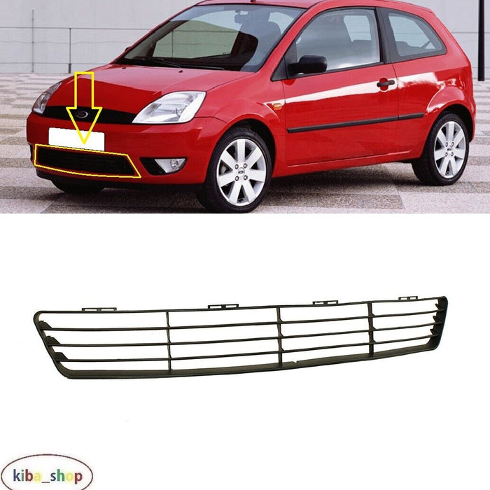 FOR FORD FIESTA MK5 2002 - 2005 NEW FRONT MIDDLE BUMPER BLACK GRILL GRILLE