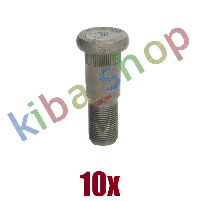 10x WHEEL BOLT M22X15 X74/83MM THREAD LENGTH 32MM PHOSPHATE CONVERSION COATED