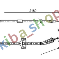 RIGHT OR LEFT HANDBRAKE CABLE REAR L/R 2180MM/2114MM FITS FOR VOLVO XC90 I