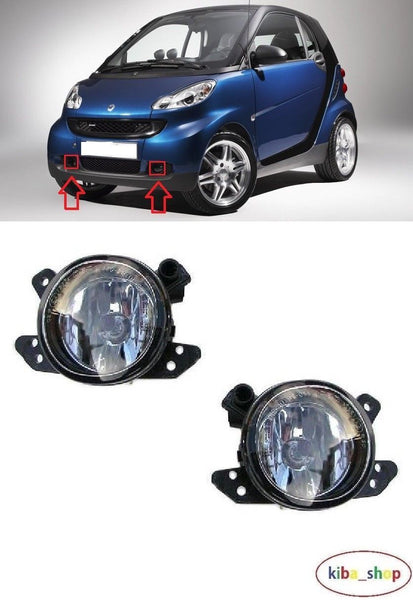FOR SMART FORTWO 2007 - 2014 2X NEW FRONT FOG LIGHT LAMPS LEFT + RIGHT