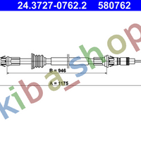 RIGHT OR LEFT HANDBRAKE CABLE FRONT L/R 1175MM FITS FOR NISSAN INTERSTAR OPEL