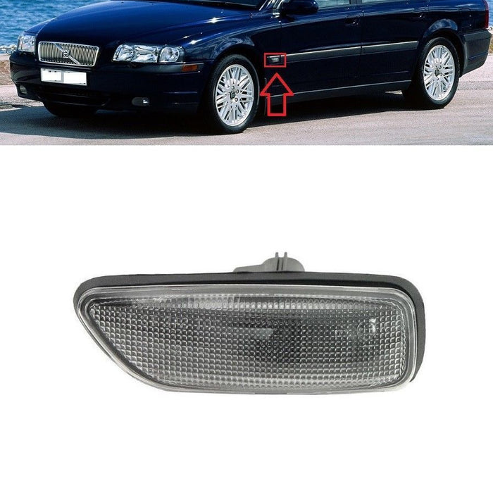 FOR VOLVO S80 98-06 SIDE INDICATOR REPEATER LH PASSENGER BLACK