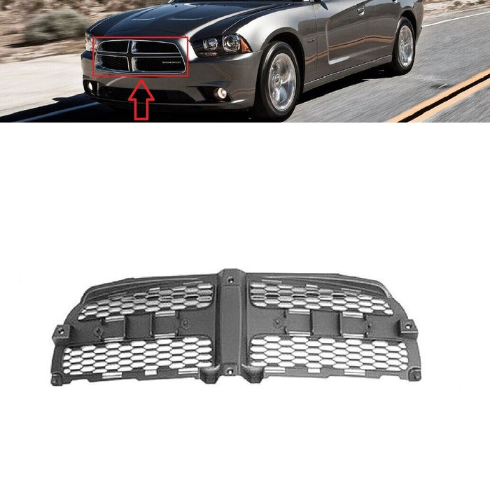 FOR DODGE CHARGER 2010 - 2014 FRONT BUMPER INNER BLACK CENTER RADIATOR GRILL