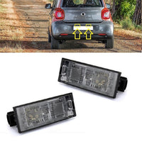 FOR SMART FORFOUR 2014- REAR NUMBER PLATE LIGHT LAMPS PAIR