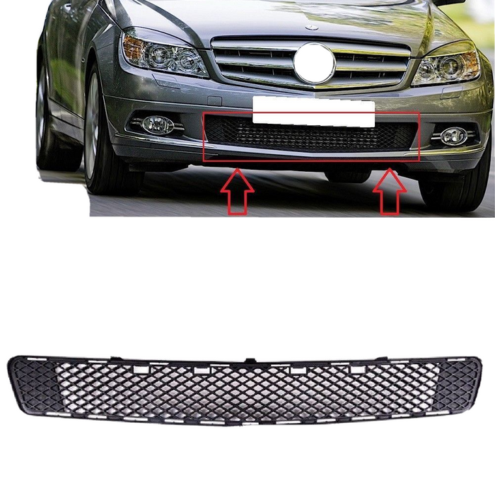 FOR MERCEDES C-CLASS W204 2007 - 2011 FRONT BUMPER CENTER LOWER GRILLE GRILL