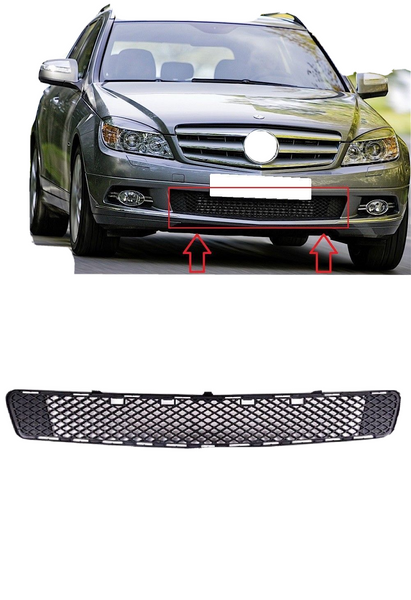 FOR MERCEDES C-CLASS W204 2007 - 2011 FRONT BUMPER CENTER LOWER GRILLE GRILL