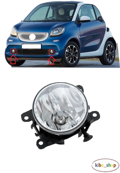 FOR SMART FORTWO 2014-1X FRONT FOG LIGHT LAMPS LH OR RH