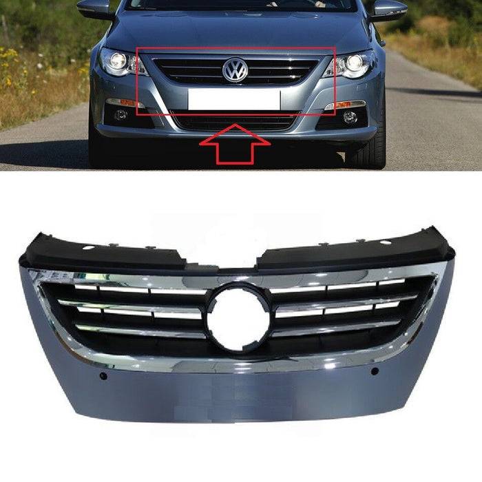FOR VOLKSWAGEN PASSAT CC 2008 - 2012 NEW FRONT BUMPER CENTER RADIATOR GRILLE PDC