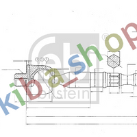 FRONT AXLE LEFT FRONT AXLE RIGHT OR LEFT TIE ROD WITH NO END L/R LENGTH 226MM