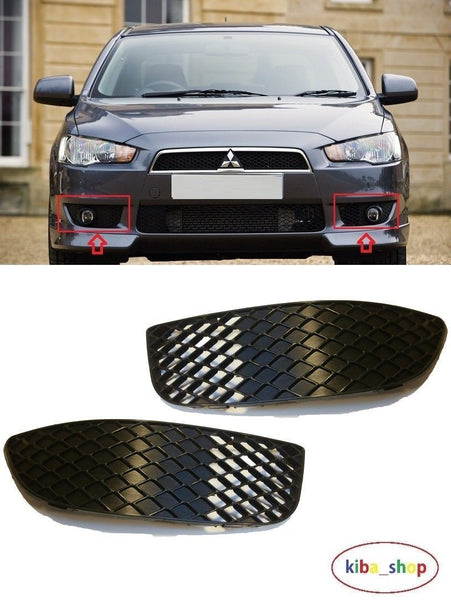 FOR MITSUBISHI LANCER SDN 2007-FRONT BUMPER FOG LIGHT LAMP GRILL L+R