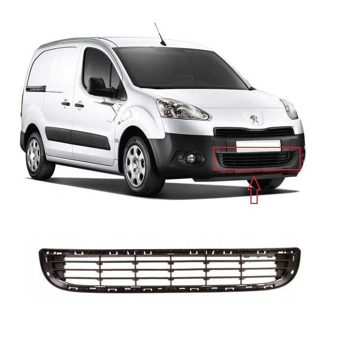 FOR PEUGEOT PARTNER 2012- 2015 FRONT BUMPER LOWER GRILL GRILLE BLACK 9677603680