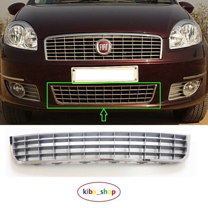 FOR FIAT LINEA 07-13 FRONT BUMPER CENTRE LOWER GRILL SILVER/CHROME 735492429