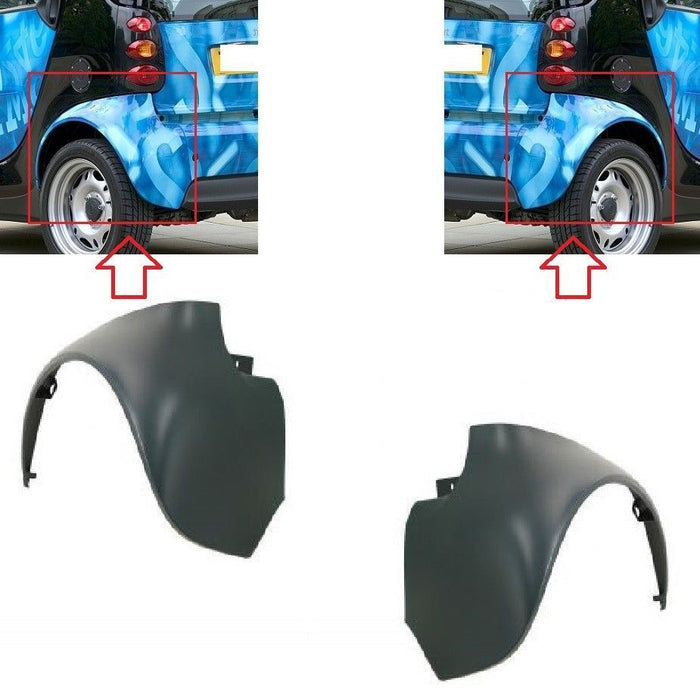 FOR SMART FORTWO 1998 - 2007 NEW REAR FENDER CORNERS PAIR LEFT + RIGHT