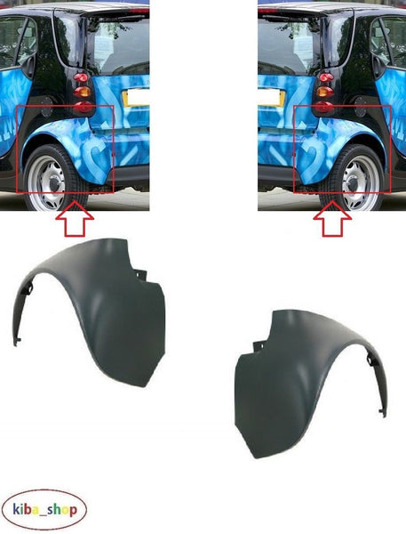 FOR SMART FORTWO 1998 - 2007 NEW REAR FENDER CORNERS PAIR LEFT + RIGHT