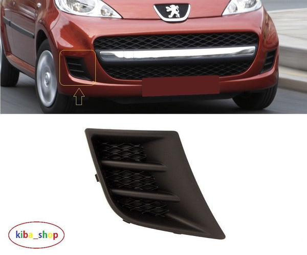 FOR PEUGEOT 107 09-12 FRONT BUMPER LOWER GRILL COVER BLACK RH SIDE