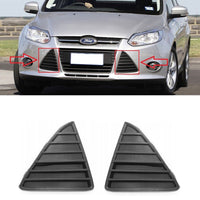 FOR FORD FOCUS MK3 2011 - 2014 NEW FRONT BUMPER BLACK GRILLS PAIR LEFT + RIGHT