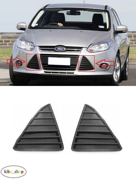 FOR FORD FOCUS MK3 2011 - 2014 NEW FRONT BUMPER BLACK GRILLS PAIR LEFT + RIGHT
