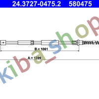 RIGHT OR LEFT HANDBRAKE CABLE REAR L/R 1399MM FITS FOR MERCEDES SPRINTER 46-T