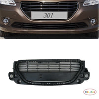 FOR PEUGEOT 301 2013- FRONT BUMPER CENTER RADIATOR GRILL BLACK HIGH QUALITY