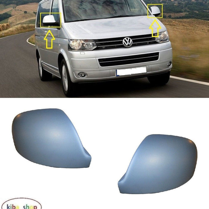 FOR VW MULTIVAN T5 09-15 WING MIRROR COVER CAPS L+R