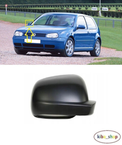 FOR VW GOLF IV MK4 98-04 WING MIRROR COVER CAP BLACK RH DRIVER