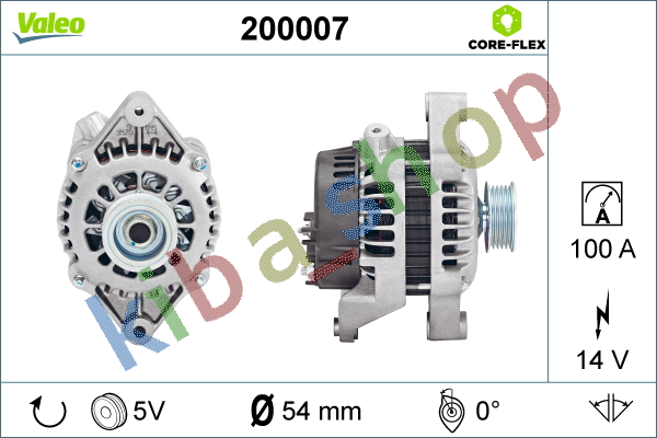 ALTERNATOR 14V 100A FITS OPEL ASTRA G ASTRA G CLASSIC ASTRA G/KOMBI COMBO TOUR