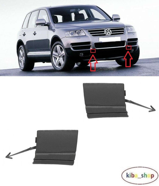 FOR VW TOUAREG 02-06 FRONT BUMPER TOW TOWING EYE HOOK COVER CAPS L+R