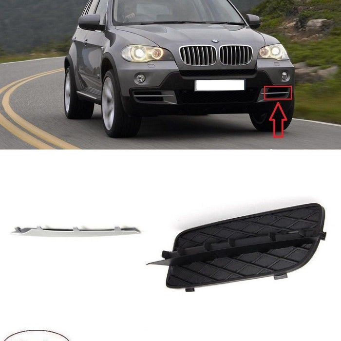 FOR BMW X5 E70 2006-2010 FRONT BUMPER LOWER GRILLE + MOULDING LEFT N/S PASSENGER