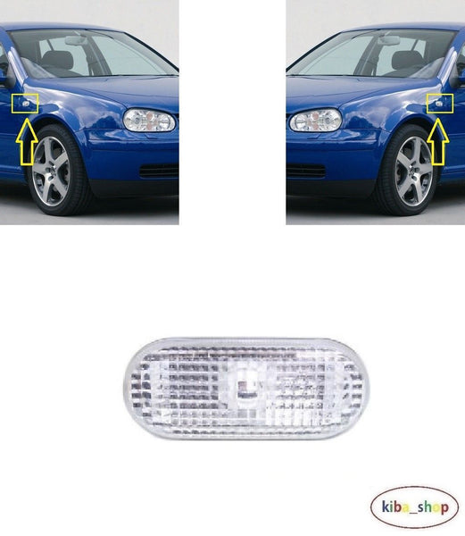 FOR VW GOLF IV 98-04 1X SIDE INDICATOR REPEATER SILVER LH OR RH
