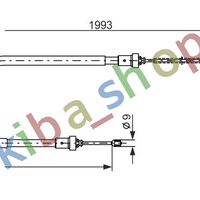 RIGHT OR LEFT HANDBRAKE CABLE L/R 1993MM/1770MM FITS FOR DACIA LOGAN LOGAN