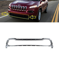 FOR JEEP CHEROKEE KL 2013 - 2018 NEW FRONT BUMPER CHROM GRILL GRILLE MOULDING