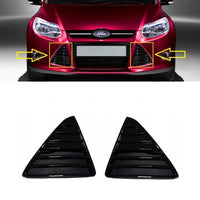 FOR FORD FOCUS MK3 2011 - 2014 NEW FRONT BUMPER SHINY/BLACK GRILLS PAIR L + R