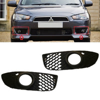 FOR MITSUBISHI LANCER SDN 2007-FRONT BUMPER FOG LIGHT LAMP GRILL L+R