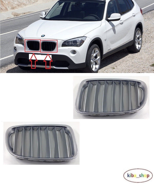 FOR BMW X1 E84 09-15 FRONT BUMPER UPPER RADIATOR GRILLS L+R