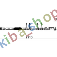 RIGHT OR LEFT HANDBRAKE CABLE FRONT/MIDDLE L/R 2910MM FITS FOR CITROEN JUMPER